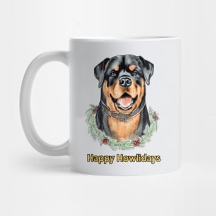 Happy Howlidays Rottweiler Mug